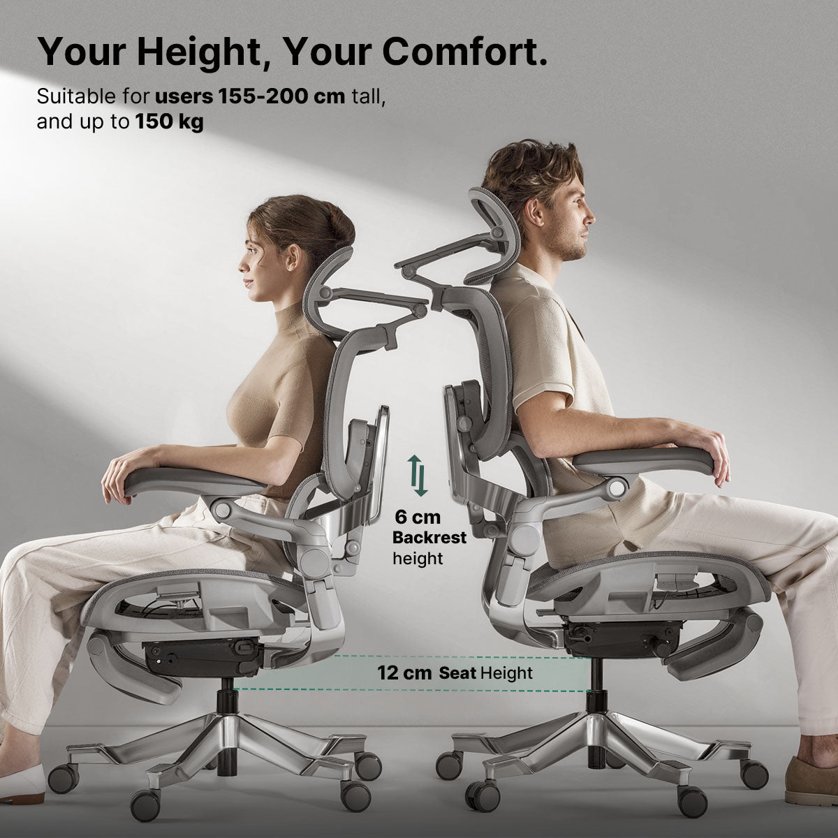 Hinomi H2 Pro Ergonomic Office Chair with Optional Footrest