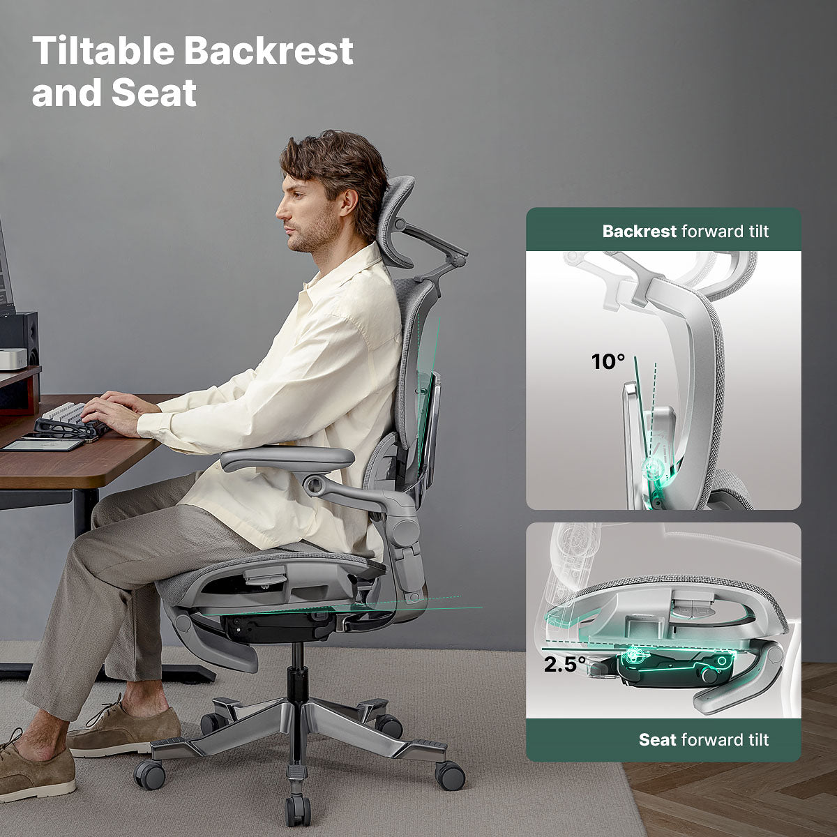 Hinomi H2 Pro Ergonomic Office Chair with Optional Footrest