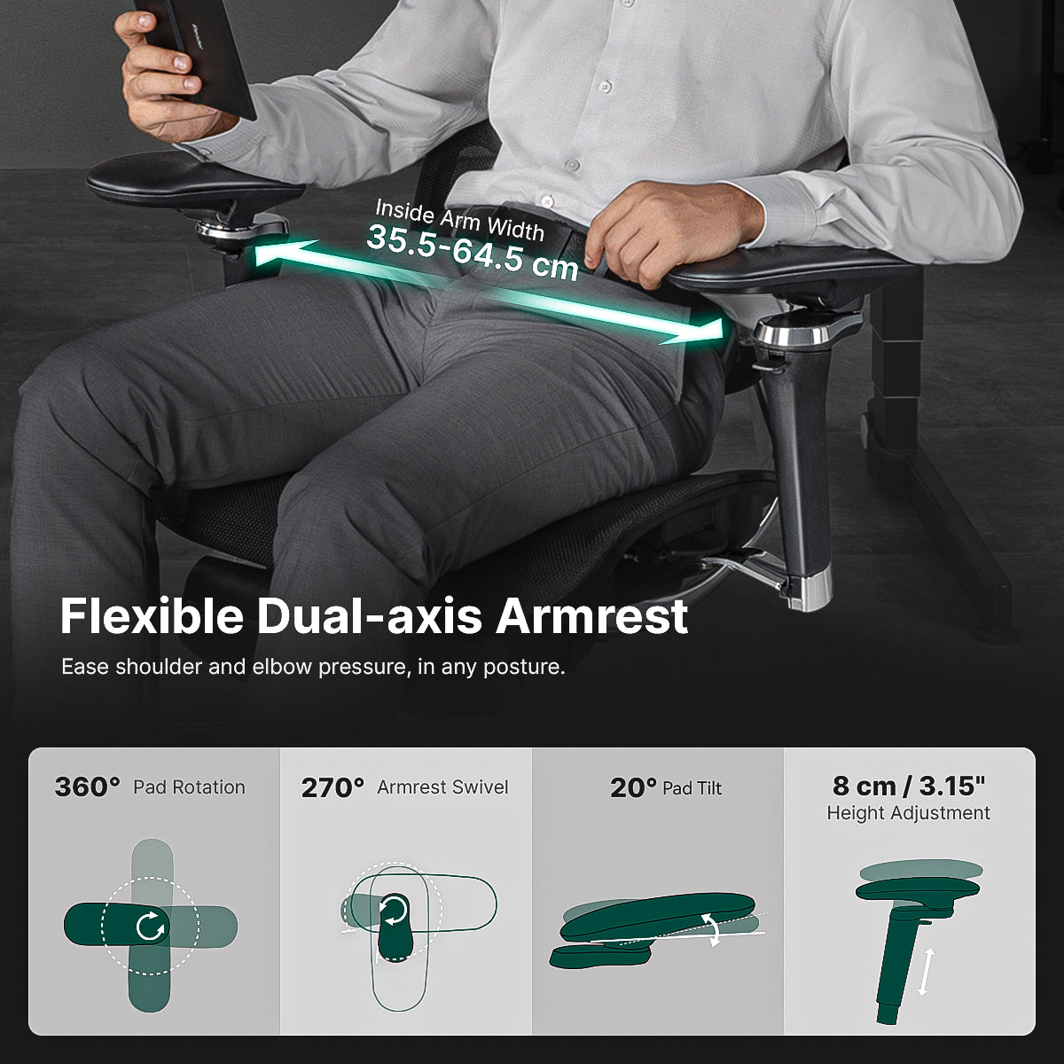 Hinomi X2 Pro Ergonomic Chair with Footrest for Home Office