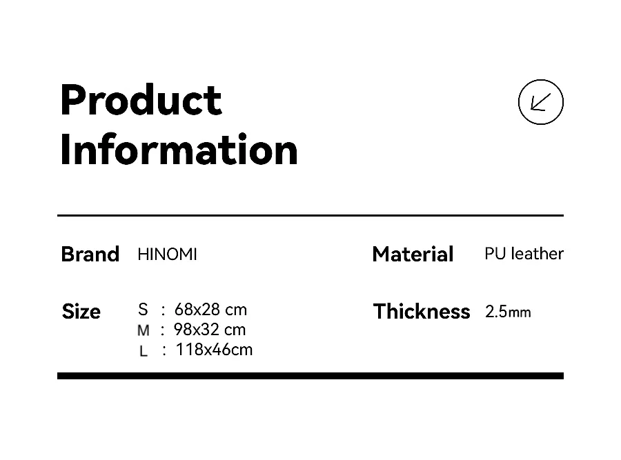 Hinomi Premium Desk Mat